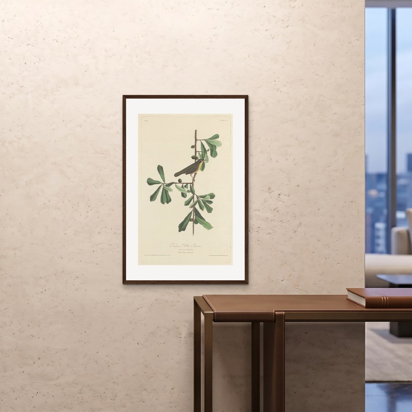 Orlonzo - FRAMED PRINT DARK WOOD 24x3660x90cm ROOM