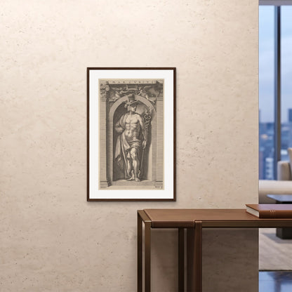 Orlonzo - FRAMED PRINT DARK WOOD 24x3660x90cm ROOM