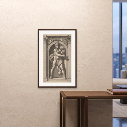Orlonzo - FRAMED PRINT DARK WOOD 24x3660x90cm ROOM