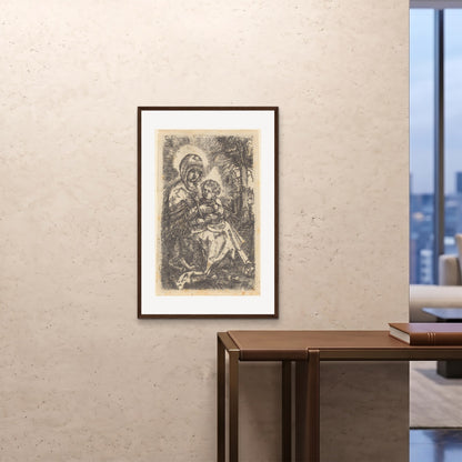 Orlonzo - FRAMED PRINT DARK WOOD 24x3660x90cm ROOM