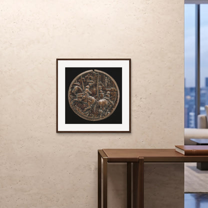 Orlonzo - FRAMED PRINT DARK WOOD 28x2870x70cm ROOM