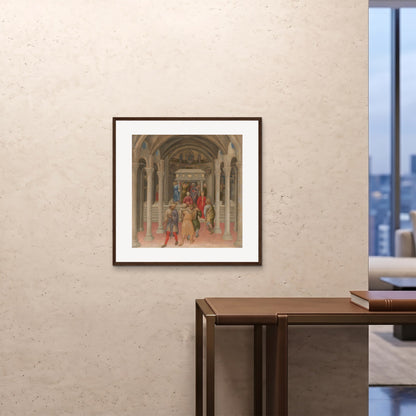 Orlonzo - FRAMED PRINT DARK WOOD 28x2870x70cm ROOM