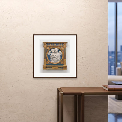 Orlonzo - FRAMED PRINT DARK WOOD 28x2870x70cm ROOM