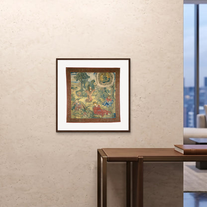 Orlonzo - FRAMED PRINT DARK WOOD 28x2870x70cm ROOM