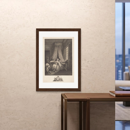 Orlonzo - FRAMED PRINT DARK WOOD 28x4070x100cm ROOM