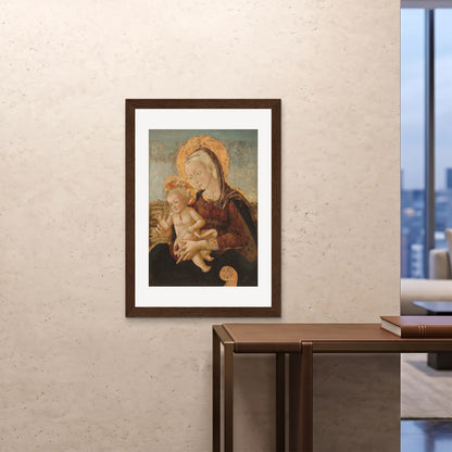 Orlonzo - FRAMED PRINT DARK WOOD 28x4070x100cm ROOM