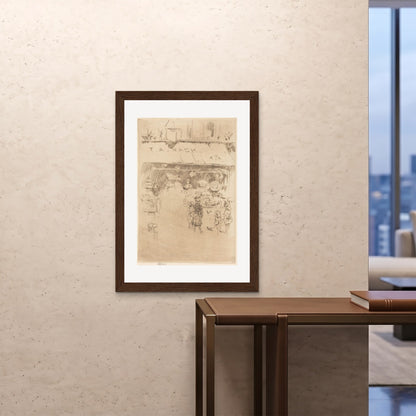 Orlonzo - FRAMED PRINT DARK WOOD 28x4070x100cm ROOM