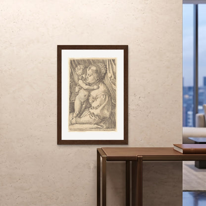 Orlonzo - FRAMED PRINT DARK WOOD 28x4070x100cm ROOM