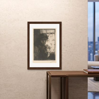 Orlonzo - FRAMED PRINT DARK WOOD 28x4070x100cm ROOM