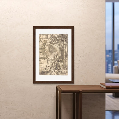Orlonzo - FRAMED PRINT DARK WOOD 28x4070x100cm ROOM