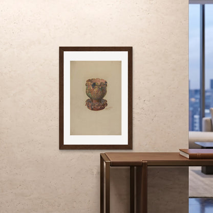 Orlonzo - FRAMED PRINT DARK WOOD 28x4070x100cm ROOM
