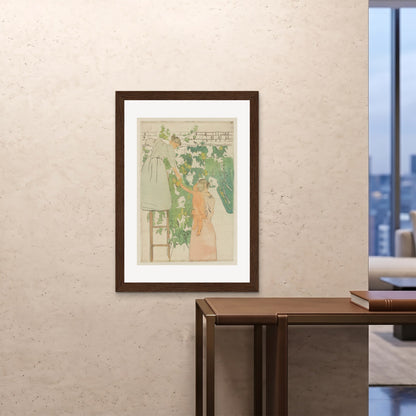Orlonzo - FRAMED PRINT DARK WOOD 28x4070x100cm ROOM