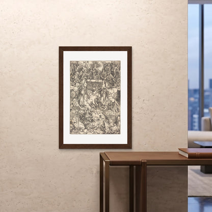 Orlonzo - FRAMED PRINT DARK WOOD 28x4070x100cm ROOM