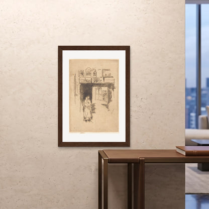 Orlonzo - FRAMED PRINT DARK WOOD 28x4070x100cm ROOM