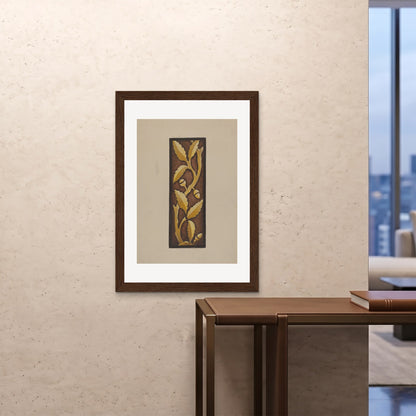 Orlonzo - FRAMED PRINT DARK WOOD 28x4070x100cm ROOM