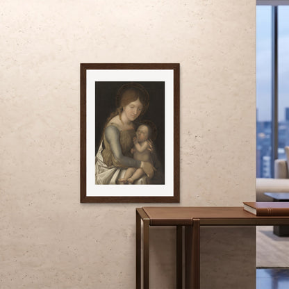 Orlonzo - FRAMED PRINT DARK WOOD 28x4070x100cm ROOM