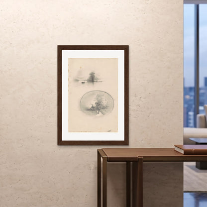Orlonzo - FRAMED PRINT DARK WOOD 28x4070x100cm ROOM