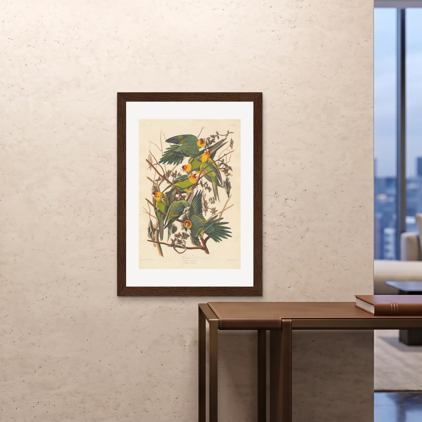 Orlonzo - FRAMED PRINT DARK WOOD 28x4070x100cm ROOM