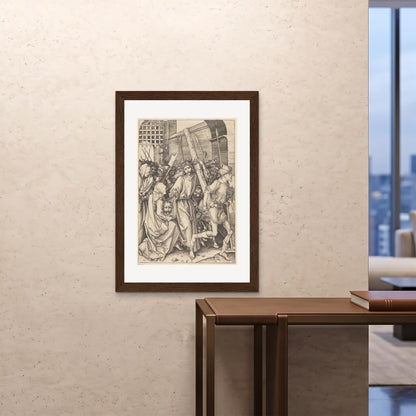Orlonzo - FRAMED PRINT DARK WOOD 28x4070x100cm ROOM