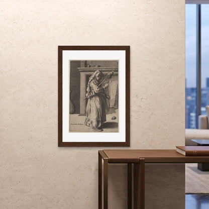Orlonzo - FRAMED PRINT DARK WOOD 28x4070x100cm ROOM