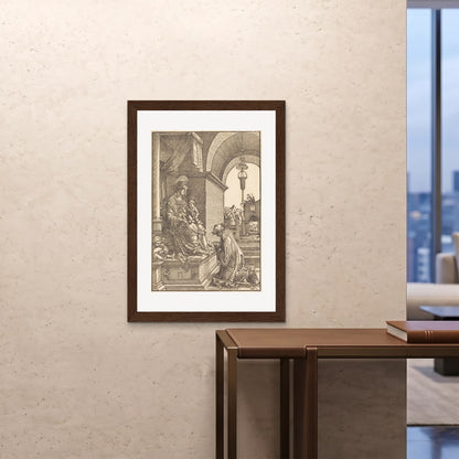 Orlonzo - FRAMED PRINT DARK WOOD 28x4070x100cm ROOM