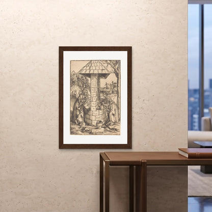 Orlonzo - FRAMED PRINT DARK WOOD 28x4070x100cm ROOM