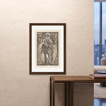 Orlonzo - FRAMED PRINT DARK WOOD 28x4070x100cm ROOM