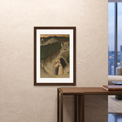 Orlonzo - FRAMED PRINT DARK WOOD 28x4070x100cm ROOM