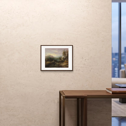 Orlonzo - FRAMED PRINT DARK WOOD 5040cm2016 ROOM