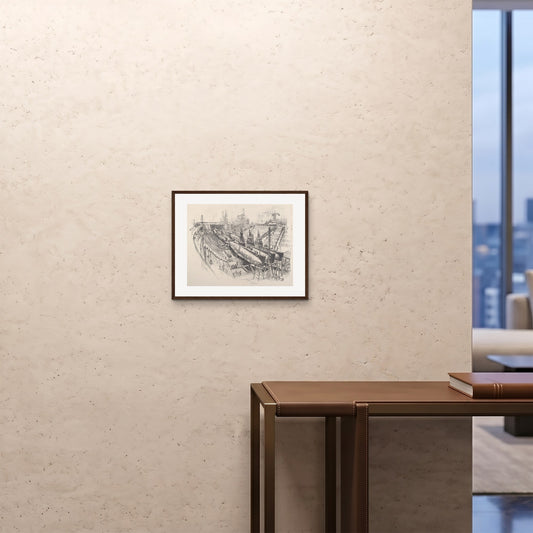 Orlonzo - FRAMED PRINT DARK WOOD 5040cm2016 ROOM