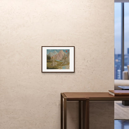 Orlonzo - FRAMED PRINT DARK WOOD 5040cm2016 ROOM