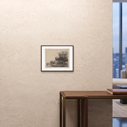 Orlonzo - FRAMED PRINT DARK WOOD 5040cm2016 ROOM