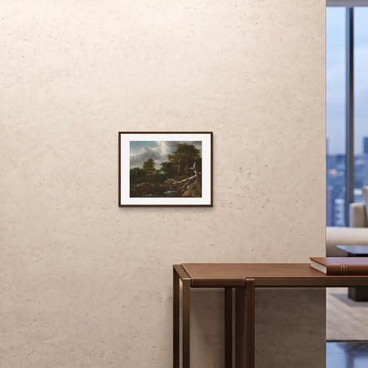 Orlonzo - FRAMED PRINT DARK WOOD 5040cm2016 ROOM