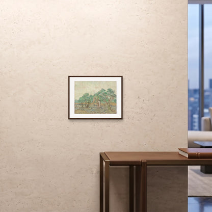 Orlonzo - FRAMED PRINT DARK WOOD 5040cm2016 ROOM