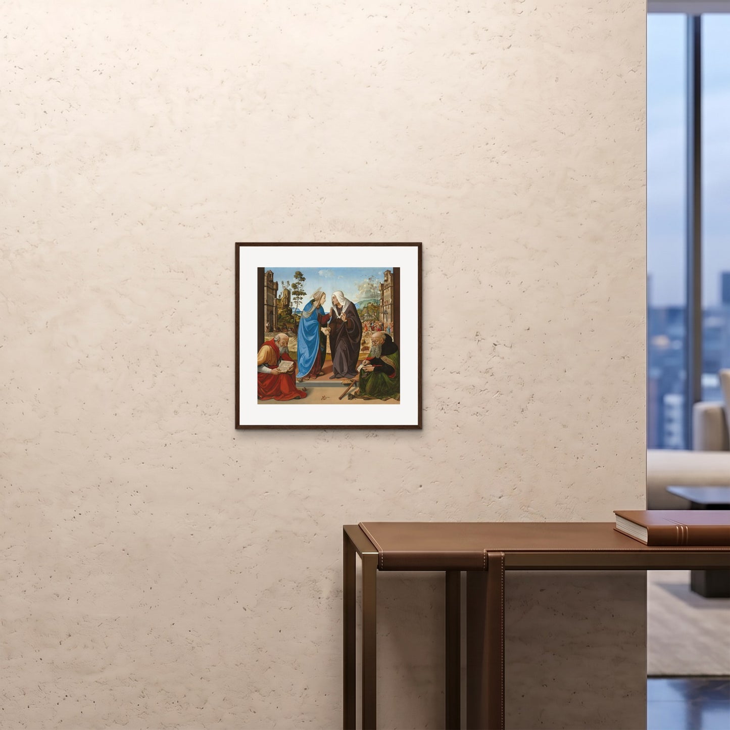 Orlonzo - FRAMED PRINT DARK WOOD 5050cm2020 ROOM