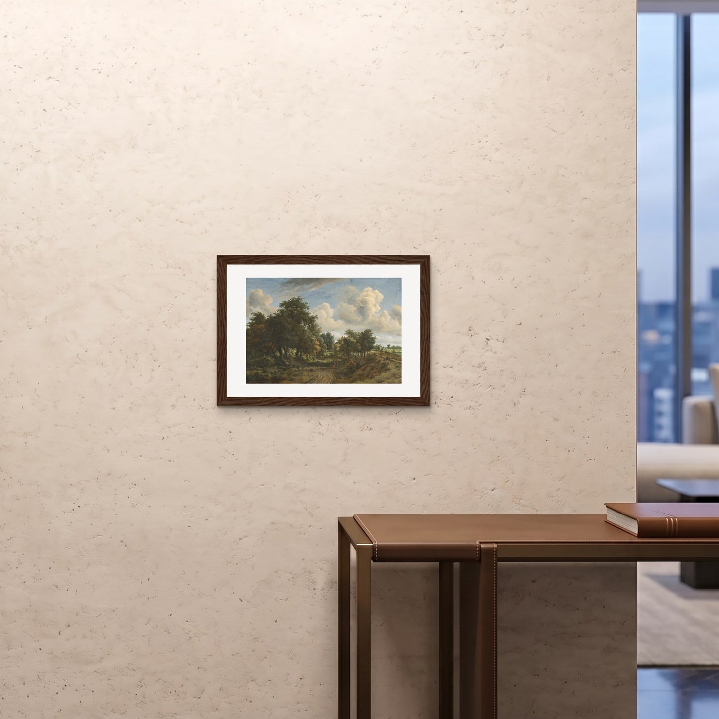 Orlonzo - FRAMED PRINT DARK WOOD 59442cm2317 ROOM