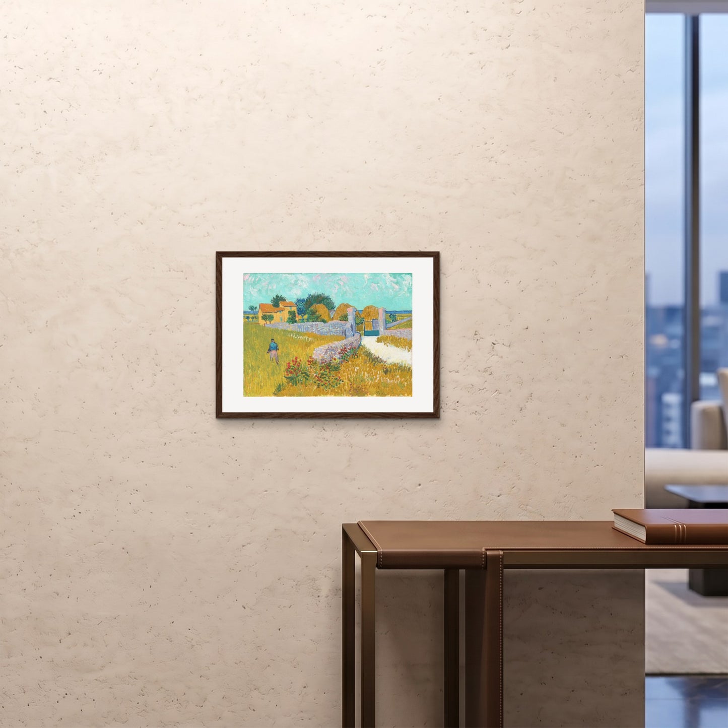 Orlonzo - FRAMED PRINT DARK WOOD 6045cm2418 ROOM