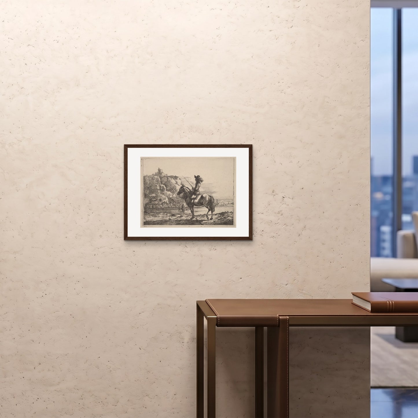 Orlonzo - FRAMED PRINT DARK WOOD 6045cm2418 ROOM