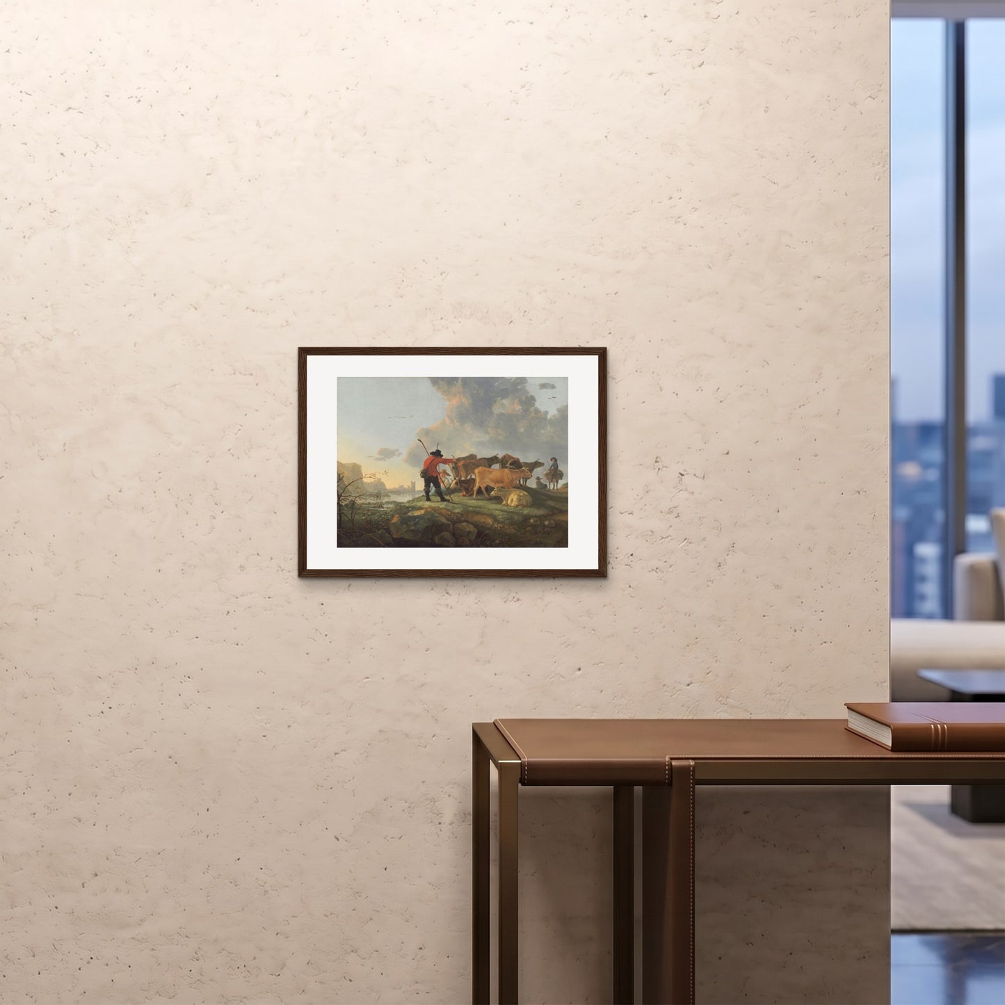 Orlonzo - FRAMED PRINT DARK WOOD 6045cm2418 ROOM