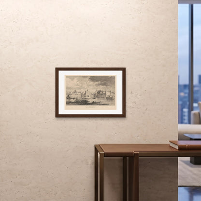 Orlonzo - FRAMED PRINT DARK WOOD 7050cm2820 ROOM