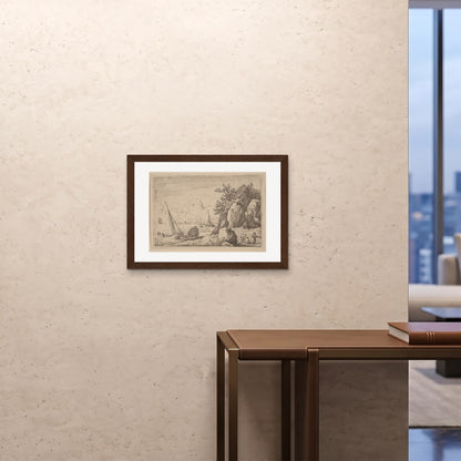 Orlonzo - FRAMED PRINT DARK WOOD 7050cm2820 ROOM