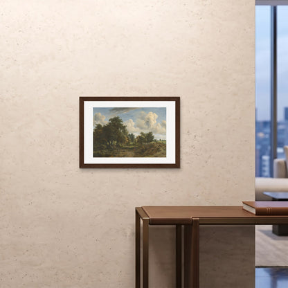 Orlonzo - FRAMED PRINT DARK WOOD 7050cm2820 ROOM