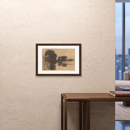 Orlonzo - FRAMED PRINT DARK WOOD 7050cm2820 ROOM