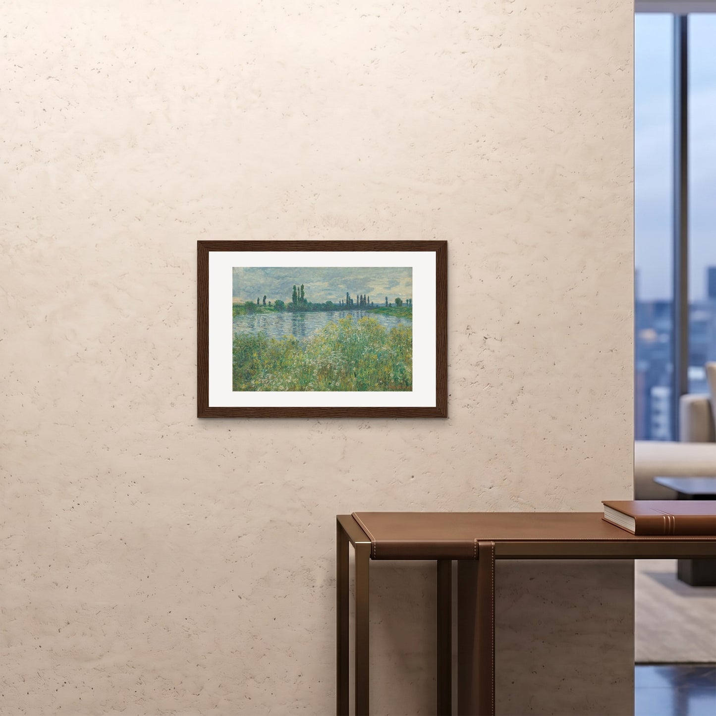 Orlonzo - FRAMED PRINT DARK WOOD 7050cm2820 ROOM