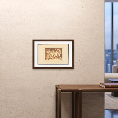 Orlonzo - FRAMED PRINT DARK WOOD 7050cm2820 ROOM