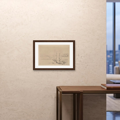 Orlonzo - FRAMED PRINT DARK WOOD 7050cm2820 ROOM