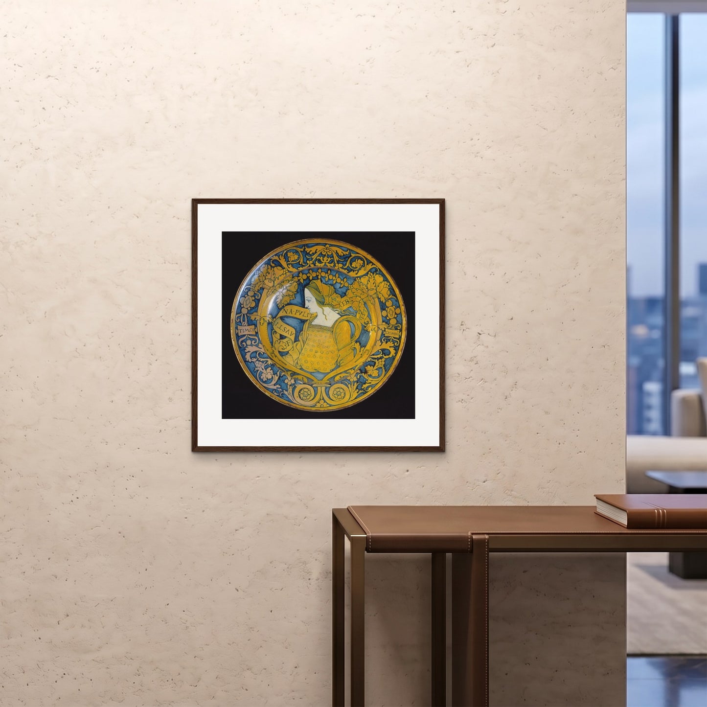 Orlonzo - FRAMED PRINT DARK WOOD 7070cm2828 ROOM