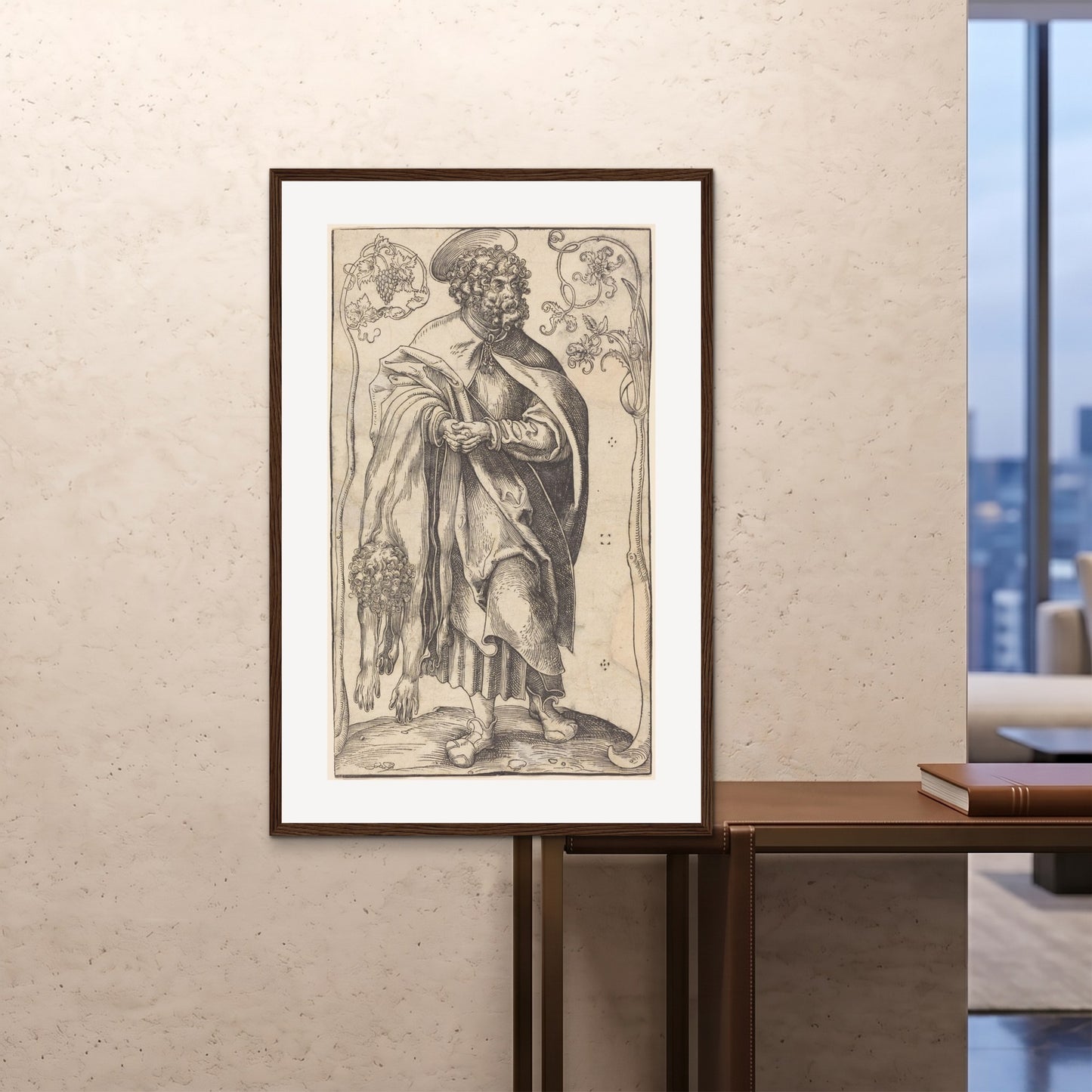 Orlonzo - FRAMED PRINT DARK WOOD 80120cm3248 ROOM