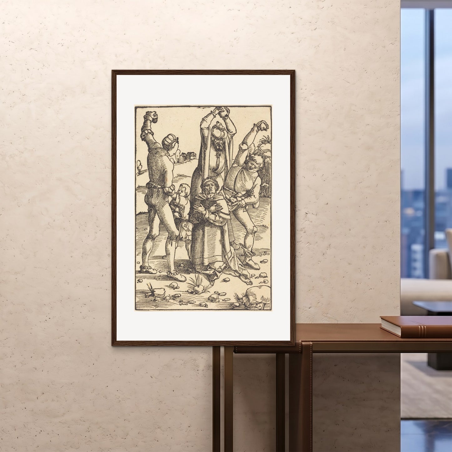 Orlonzo - FRAMED PRINT DARK WOOD 80120cm3248 ROOM