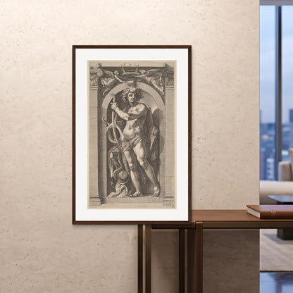 Orlonzo - FRAMED PRINT DARK WOOD 80120cm3248 ROOM